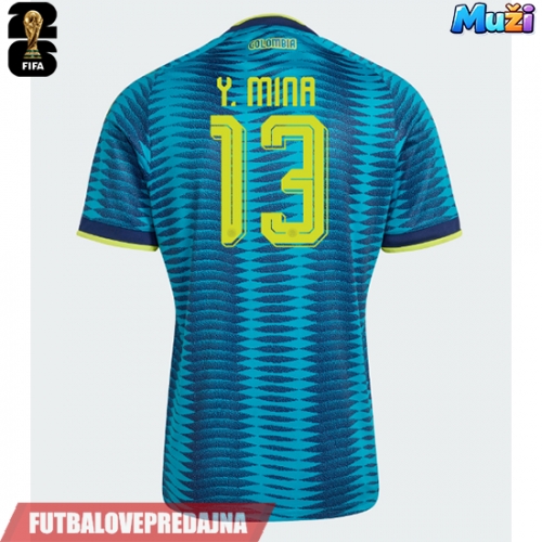 Lacne Muži Futbalové dres Kolumbia Yerry Mina #13 MS 2026 Krátky Rukáv - Preč